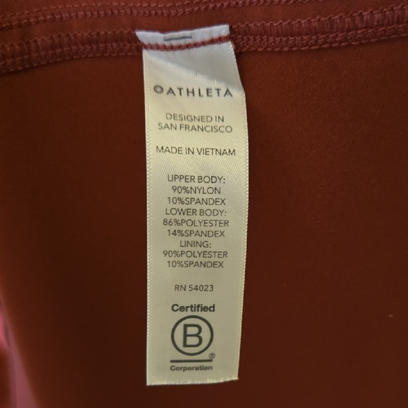 Athleta Winona Rust Sleeveless Dress Athleisure Sz M - Picture 5 of 6